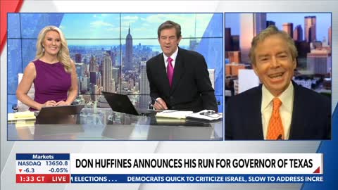 Newsmax interview with Texas Gubernatorial candidate, Don Huffines. 05/25/2021