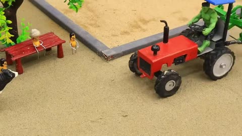 DIY Mini tractor making agriculture cultivator for chilli farming | Cartoon Videos