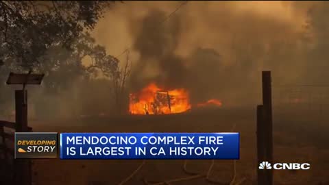 Mendocino Complex fire now largest in California history