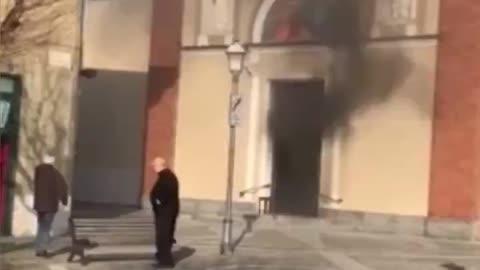Moroccan Muslims attacked the church in Milan and set it on fire.