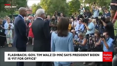 FLASBACK: Tim Walz Declares Biden 'Fit For Office' 34 Days Ago, Says He Has The President's Back