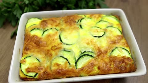 Delicious zucchini casserole. Simple and easy dinner!
