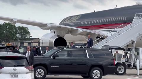 President Trump has landed in the Great State of Wisconsin for the 2024 RNC