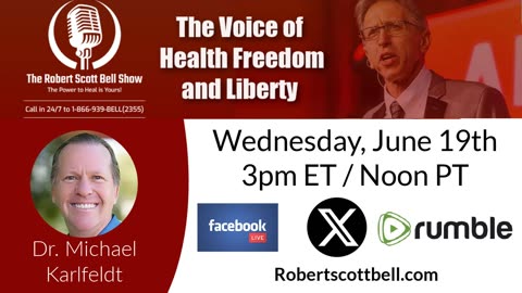 Dr. Michael Karlfeldt, Treat Cancer Naturally, Monicor technology, Cenchris Contortrix, Social Media Labels, Plastic Politics - The RSB Show 6-19-24