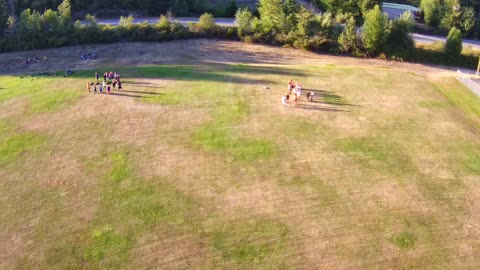 Watching the kids at football practice from the Drone