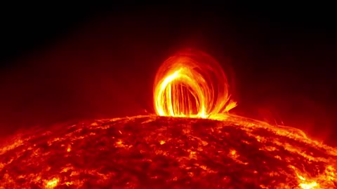 NASA | Fiery Looping Rain on the Sun