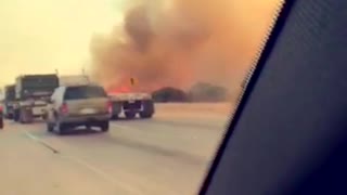 Canyon Fire Dangerously Close to Freeway