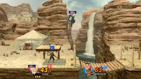 Cloud vs Captain Falcon on Gerudo Valley (Super Smash Bros Ultimate)