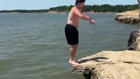 The jump did not work well when he jumped
