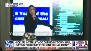 Hecklers interrupt AOC during NY Town Hall saying