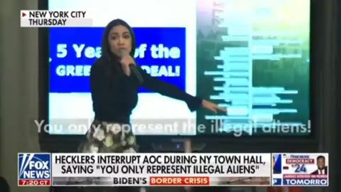 Hecklers interrupt AOC during NY Town Hall saying