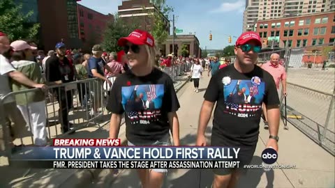 Trump and Vance campaign together for the 1st time| NATION NOW ✅
