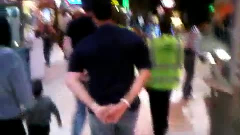 Synchronised skating through shopping mall