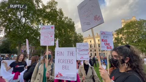 UK: Pro-refugee rally held against Nationality and Borders Bill in London - 20.10.2021