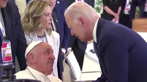 BIDEN EMBRACES (JESUIT) POPE FRANCIS