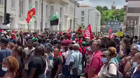 Protests Against Vaccine Passports, Port-au-Prince