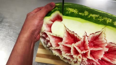 watermelon art and tricks / fruit carving / food decoration