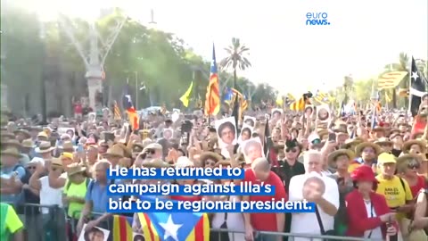 Puigdemont returns to Spain to lead Barcelona rally despite arrest warrant | N-Now