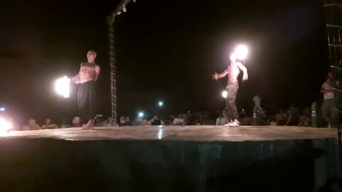Spectacular Duo Present Fire Show In Dahab Egypt