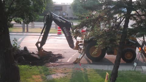 Diggin' up the Road and Sidewalk