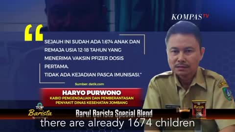 Indonesia - Mainstream media reporting children dying from the Pfizer vaccine