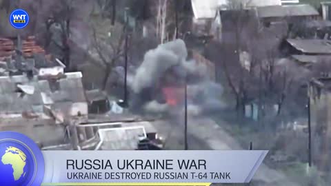 Ukraine War New Footage 2022! Ukraine Army destroyed Russian T-64 Tank