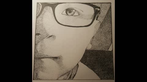 Stippling Portrait - Liam - Dot Art - Pointillism