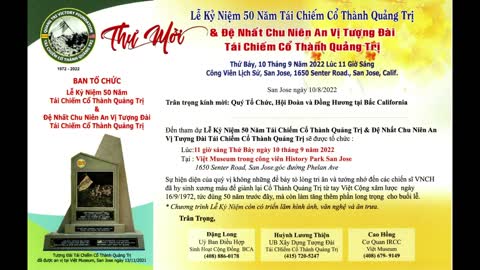 Talkshow về Lễ kỷ niệm 50 năm Tái Chiếm Cổ Thành Quảng Trị