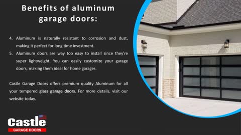 Benefits of using Aluminum for your garage doors