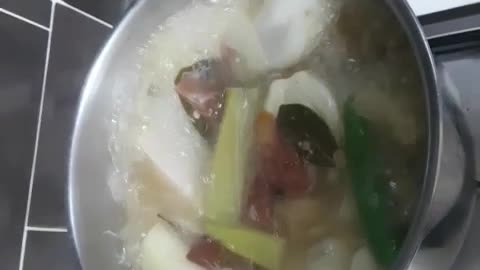 Boil the pork! Korean Bossam Making