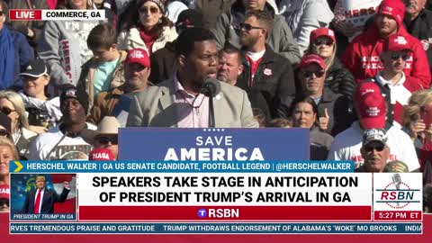 Herschel Walker: Trump Rally Speech in Commerce Georgia- March 26, 2022