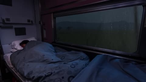 Sleep Immediately Within 5 Minutes With Heavy Rain On Window On The Train