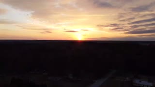 Drone size film sunset