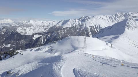 Aerial View Of A Ski Resort