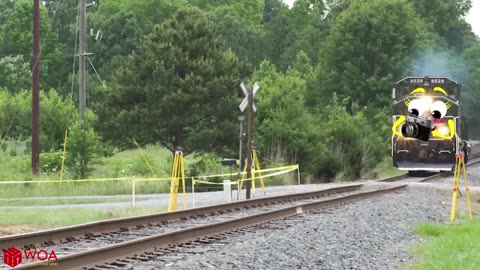 Train Crash | Monster Trains Crush Cars on Railroad