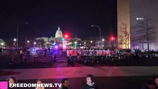 Hundreds of Protester's are blocking the motorcade to Bidens SOTU Address