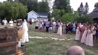 Wedding Bouquet Toss Turns Into Surprise Proposal