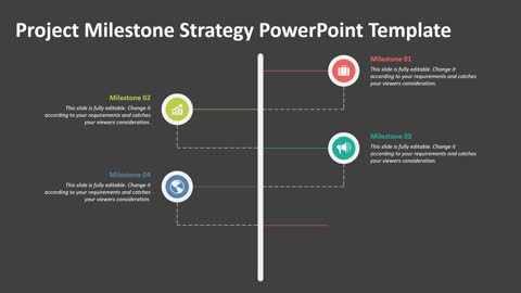 project milestone strategy PowerPoint template