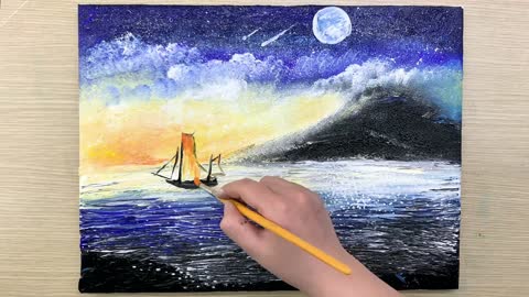 Painting acrylic landscapes in heavy oil