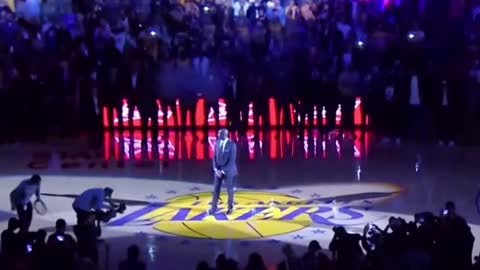 Kobe Bryant jersey retirement ceremony