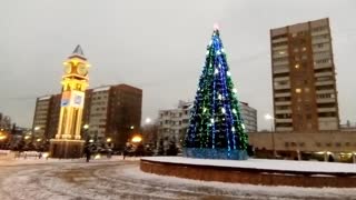 Christmas tree near Podolsk "Big Ben".