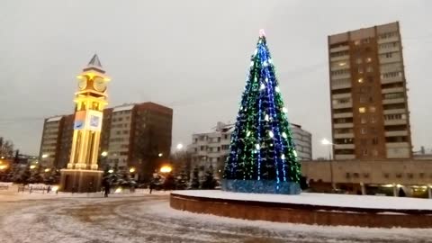 Christmas tree near Podolsk "Big Ben".