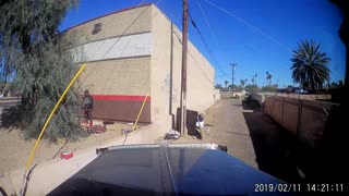 Man in Wheelchair Walks to Clear the Way