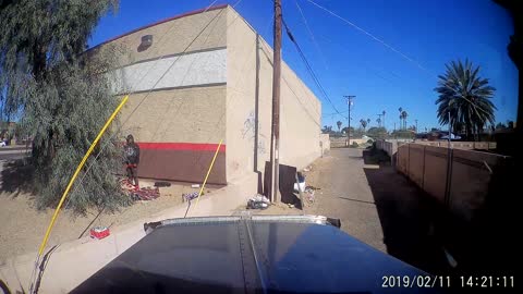 Man in Wheelchair Walks to Clear the Way