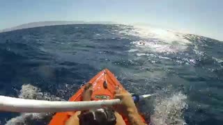 20 mile Kayak trip from Long Beach to Catalina on SMALL CRAFT WARNING DAY