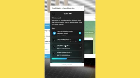 spell wallet claim mana mini app telegram bot