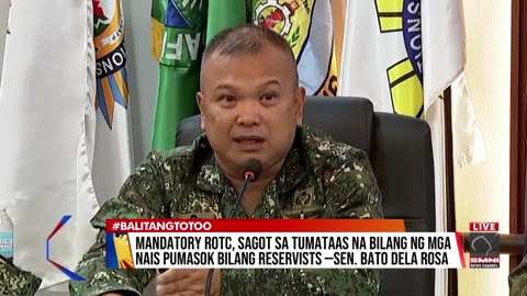 Mandatory ROTC, sagot sa tumataas na bilang ng mga nais pumasok bilang reservists —Sen. Bato