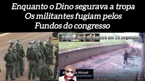 Enquanto o Dino segurava as trapas os Militantes do PT e MST fugiam pelos fundos do congresso. E os patriotas foram culpados pela armação do STF, PT, Globo e toda esquerda IMUNDA.