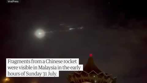 Uncontrolled Chinese rocket fragments seen in Malaysia_ 'We thought it was a sho