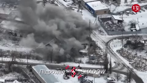 Warehouse of ammunition of Russians was attacked by drones - invaders tried to escape on snowy road
